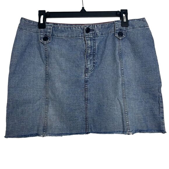 Tommy Hilfiger Blue Denim Mini Skirt Size 12 - Picture 1 of 10